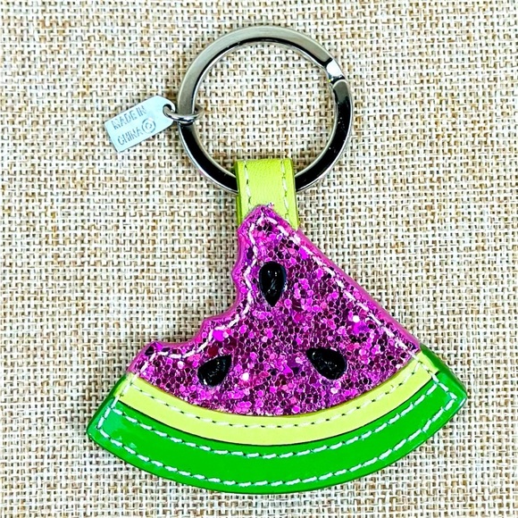 Coach Y2K Sequined Watermelon Keyfob, NWOT - Picture 2 of 4